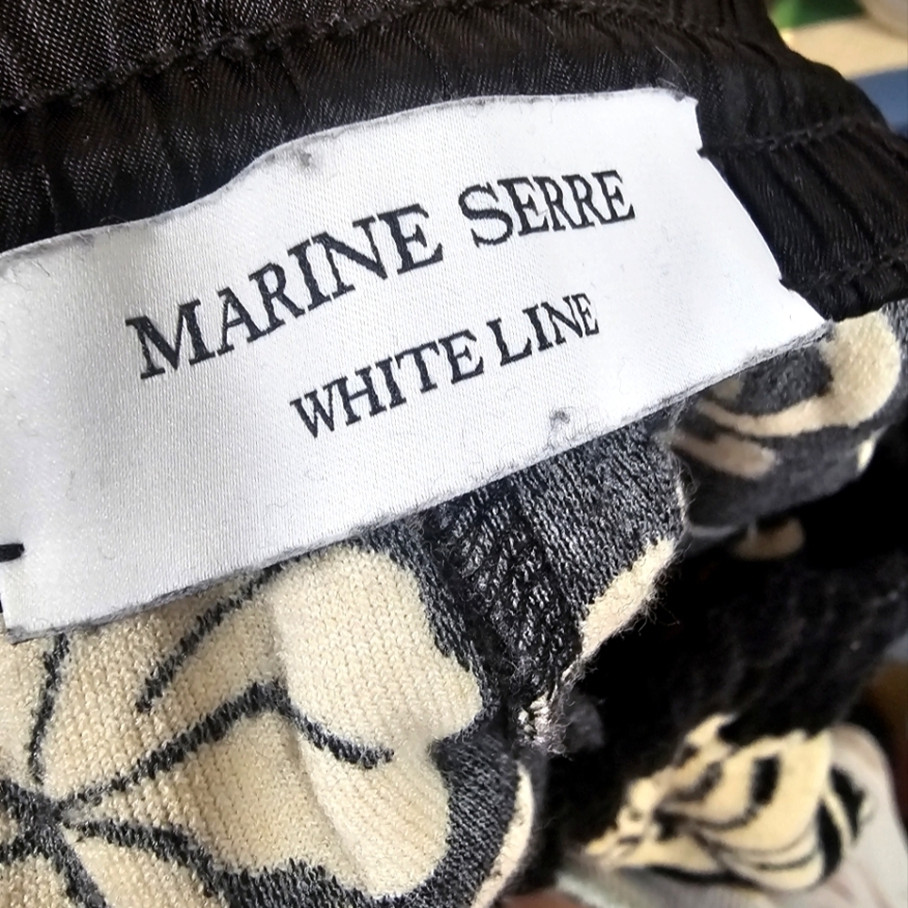 Marine Serre White Line Jacquard Towel Trousers Sweatpants Size XXL - Picture 6 of 9